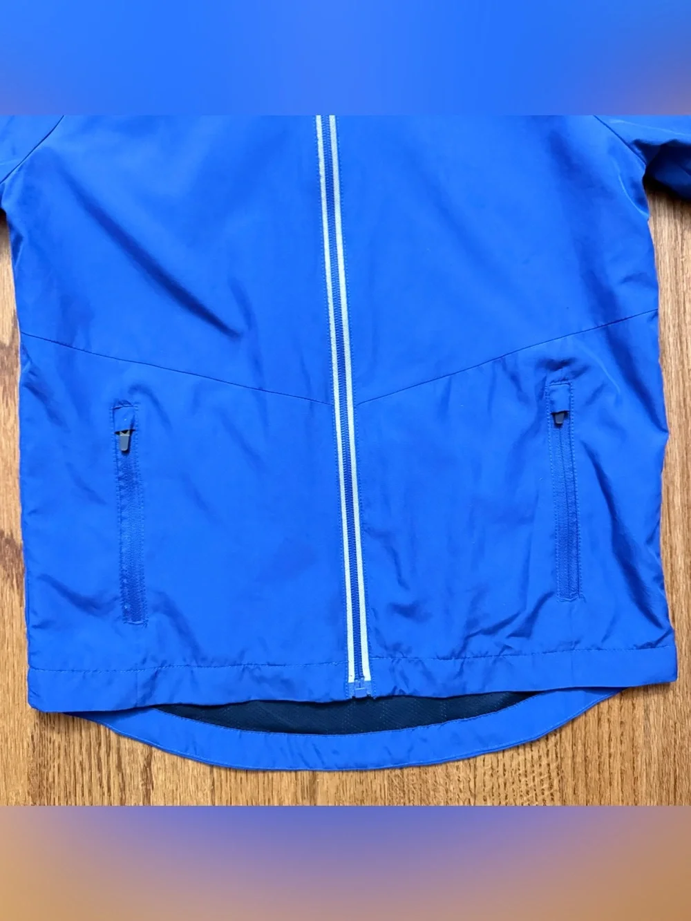 all in motion Blue Hooded Windbreaker Rain Jacket size S Kids
